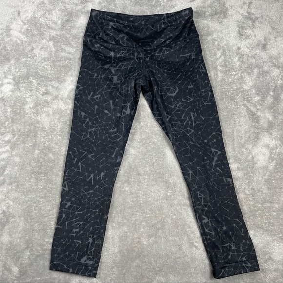 Lululemon Leggings Womens 4 Wunder Under Crop II Full-On Luon Star Crushed Gym - Picture 4 of 9
